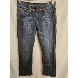 G Unit Womens Size 7 Jeans Dark Wash Embroidered Bootcut Y2K Hip Hop